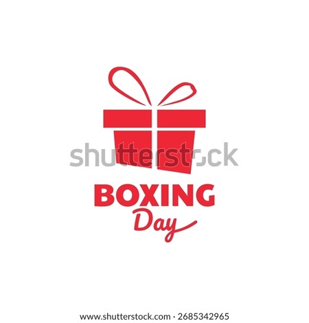 Boxing Day Logo Icon with Modern Design Vector