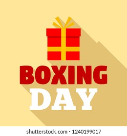 Boxing day logo set. Flat set of boxing day vector logo for web design