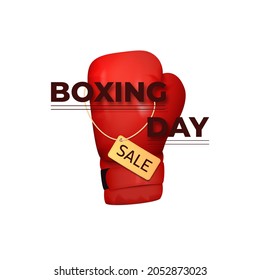 Boxing Day. Poster banner or flyer with a discount. Vector illustration.