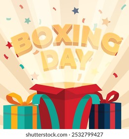 Boxing day poster design template. 
