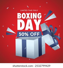 Plantilla de diseño de póster de día de boxeo. 