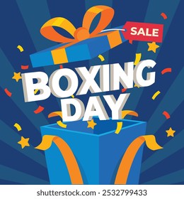 Boxing day poster design template. 