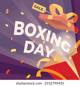 Boxing day poster design template. 