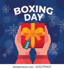 Boxing day poster design template. 