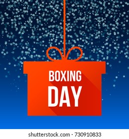 Boxing day a poster in a modern style. flat vector illustration