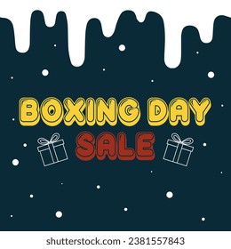 boxing day sale background. sale promotion design template for boxing day.