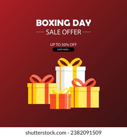 boxing day sale background. sale promotion design template for boxing day.