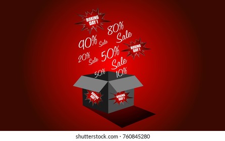 Boxing Day sale background vector.