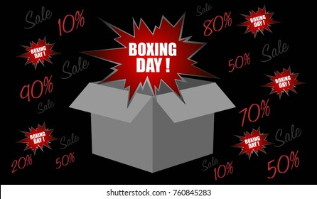 Boxing Day sale background vector.