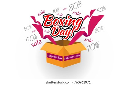 Boxing day sale background vector.