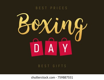 Boxing Day sale banner abstract background. Christmas boxing day celebration design flyer.