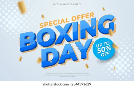 Boxing day sale banner background with editable text style