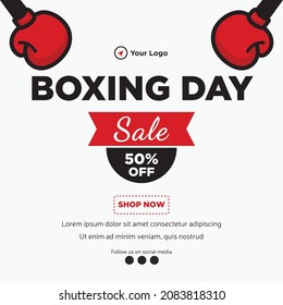 Boxing day sale banner design template.