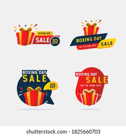 Boxing day sale banner discount special offer tag price discount promotion