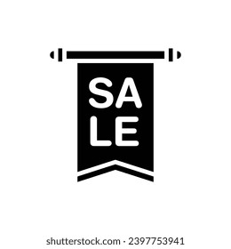 Boxing Day Sale Banner Filled Icon Vector Illustration