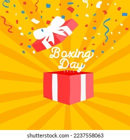 Boxing day sale banner template. Boxing day sale is celebrated every year on 3 December.
