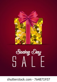 boxing day sale. christmas advertising clipping mask box and eps 10. coloring, blue, gray, red bubble and balls. special poster