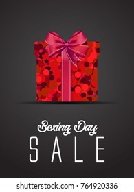 boxing day sale. christmas advertising clipping mask box and eps 10. coloring, blue, gray, red bubble and balls. special poster