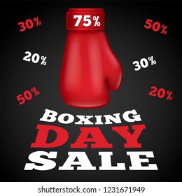 Boxing day sale concept background. Realistic illustration of boxing day sale vector concept background for web design