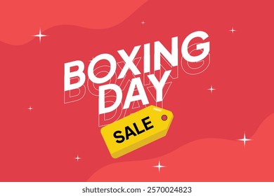 Boxing Day Sale Concept. Colored flat vector illustration isolated.