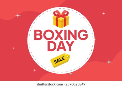 Boxing Day Sale Concept. Colored flat vector illustration isolated.