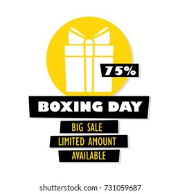 Boxing day sale concept illustration. Online shopping and marketing concept