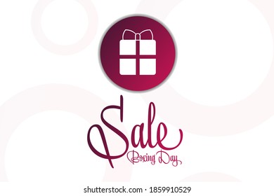 Boxing Day Sale. Holiday concept. Template for background, banner, card, poster with text inscription. Vector EPS10 illustration