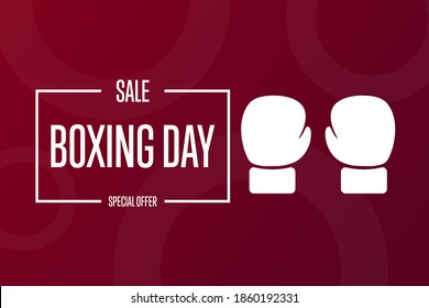 Boxing Day Sale. Holiday concept. Template for background, banner, card, poster with text inscription. Vector EPS10 illustration