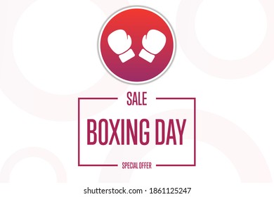 Boxing Day Sale. Holiday concept. Template for background, banner, card, poster with text inscription. Vector EPS10 illustration