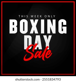 Boxing day sale modern creative banner 