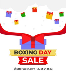 boxing day sale promotion social media post design template design