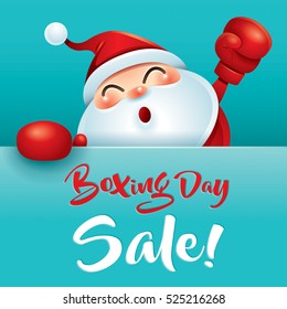 Happy Boxing Day Messages, Wishes, Quotes, And Images 52 Boxing Day Sale! Santa Claus with red boxing glove.