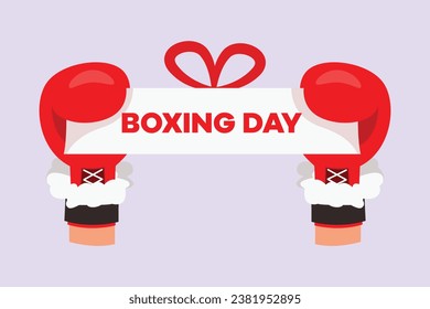 Boxing day sale shopping concept. Colored flat vector illustration isolated.