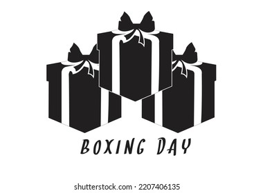 Boxing day sale template design.  Vector happy boxing day.