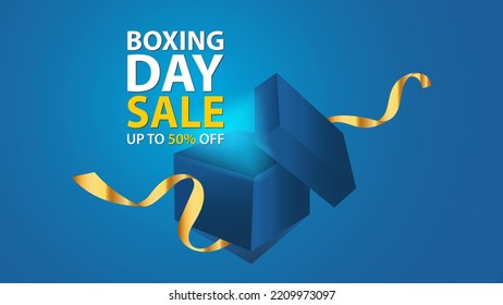 Boxing Day Sale template design with copy space area. Suitable to use on Happy Boxing Day event