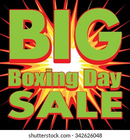Boxing Day Sale Vector Explosion illustrated stickers, label or sale icon. Discount Price tags, sign or special offer symbol