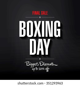 Boxing Day Sale. Vector Illustration