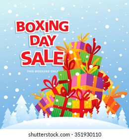 Boxing Day sale. Vector illustration