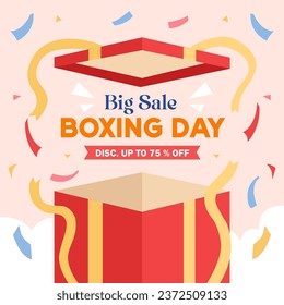 Boxing day sale vector illustration,boxing day sale background with gift boxes. Vector eps 10