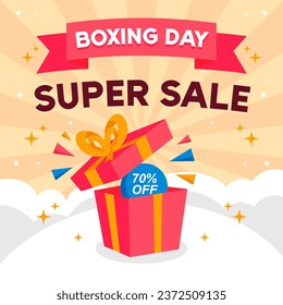 Boxing day sale vector illustration,boxing day sale background with gift boxes. Vector eps 10