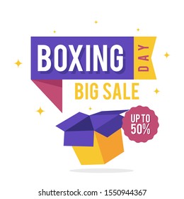 Boxing day sale web banner illustration vector