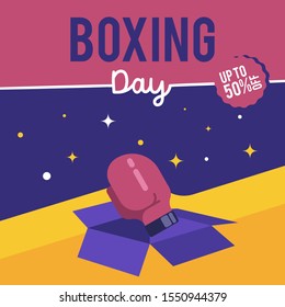 Boxing day sale web banner illustration vector