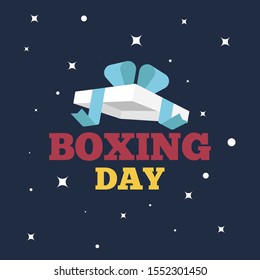 Boxing day sale web banner illustration vector