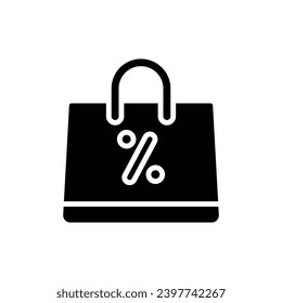 Boxing Day Shopping Bag Filled Icon Vector Illustration