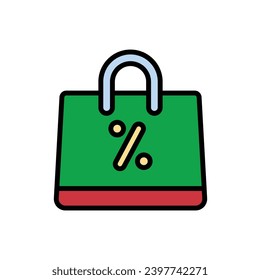 Boxing Day Shopping Bag Icon Vector Illustration