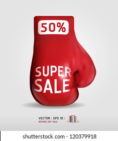 Boxing day shopping creative sale idea  / vector / isolated on white background.