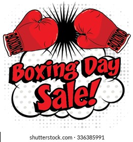 Boxing day shopping creative sale idea. vector illustration.