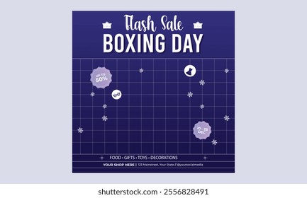 Boxing Day Socials Media. vector design illustration