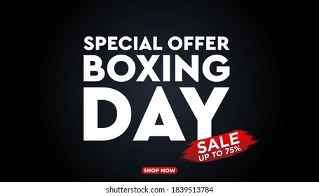 Boxing day special offer background template.