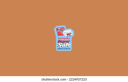 Boxtag Sonderaktion Vektorgrafik-Flachdesign